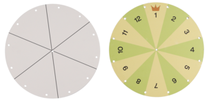 Lykkehjul, snurrehjul med 4 skiver, fra 3 år