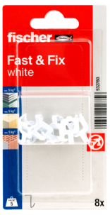 Fischer Fast & Fix Koukku kipsi- ja puuseinään, 8 kpl