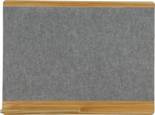 Anslagstavla tyg, filttavla med pennhylla, 60x40 cm