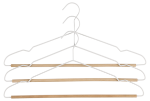 Trådgalgar med trä, 3-pack