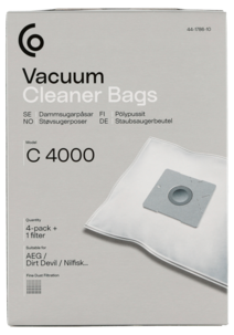 Dammsugarpåsar C4000, 4-pack