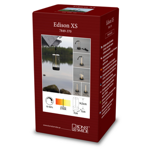 Konstsmide Edison XS bordslampa USB laddningsbar IP44