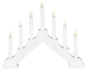 Batteridriven adventsljusstake vit, Konstsmide