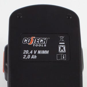 Batteri Cotech 20,4V 