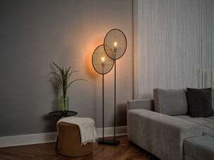 Osram Dandelion Korkea lattiavalaisin modernilla muotoilulla 1,7 m