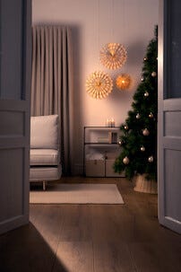 Northlight adventsstjerne i papp, blomster, 46 cm