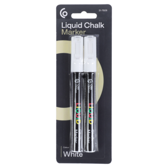 Liquid Chalk kritpenna vit, 2-pack