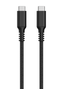 Stoffkledd USB C kabel 3m USB-C til USB-C Clas Ohlson