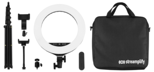 Streamplify Light 14 Rengasvalo puhelimelle, jalusta, LED