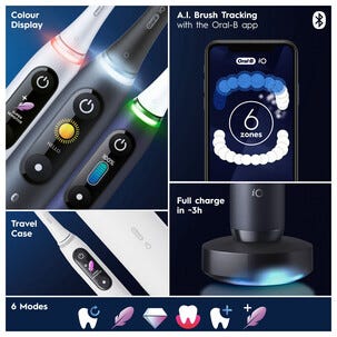 Oral-B iO 8s Duo eltandborste 6 borstlägen, 2-pack