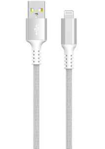 Kangaspäällysteinen USB-A–Lightning Latausjohto iPhone-puhelimelle 3 m Clas Ohlson