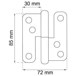 Habo lyftgångjärn 85 mm för dörr och fönster, 2-pack