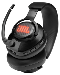 JBL Quantum 400 -langattomat pelikuulokkeet, joissa RGB, surround-tekniikka ja DTS.
