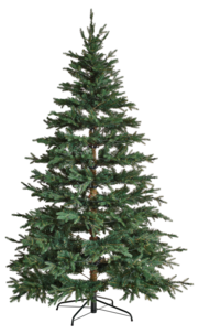 Julgran 210 cm med LED-belysning, flerfärgad