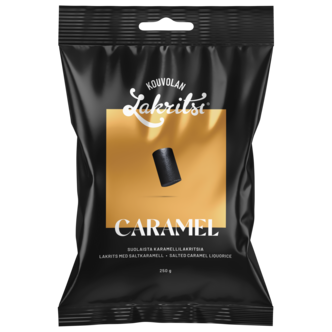 Kouvolan Lakritsbitar Karamell havssalt, 250 g