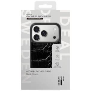 Ideal of Sweden Black Croco iPhone 18 Pro / iPhone 17 Pro  mobilskal, svart