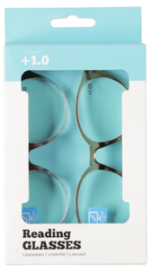 Läsglasögon med blåljusfilter, brun och lila, 2-pack