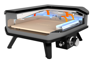Cozze pizzaugn 13 tum med termometer, gas, utomhus