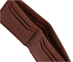 Korthållare i äkta läder, 8 fack, brun