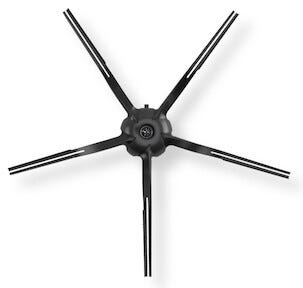 Roborock Sidoborstar svart 5-armad gummi, 2-pack