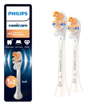 Philips Sonicare A3 Premium All-in-One borsthuvud, 2-pack