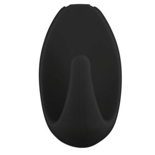 Tesa självhäftande krok oval 1 kg, small, svart, 3-p