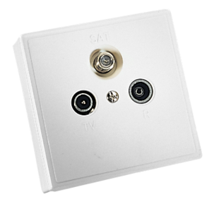 Vägguttag för villa- och parabolantenner