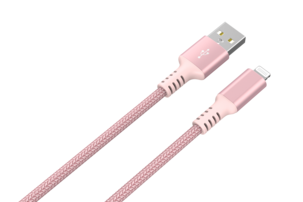 Tygklädd USB-A till Lightning laddkabel för iPhone 3m Clas Ohlson