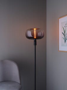 Smokey LED-lampa E27, magnetiskt filament, 30 cm