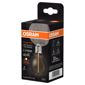 Osram Vintage 1906 Smoke E27 LED-lampa magnetiskt filament