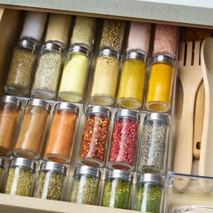 Kryddställ i plast för 6 burkar