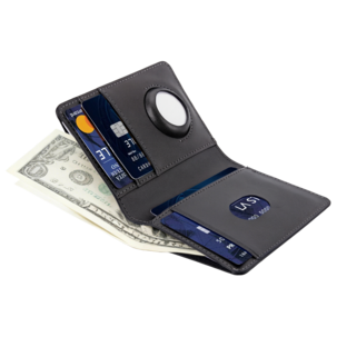 Anmiki plånbok i läder med AirTag-hållare