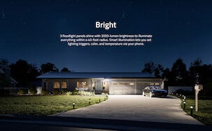 Eufy Floodlight Cam 2K Pro Valvontakamera, 3 valonheitintä