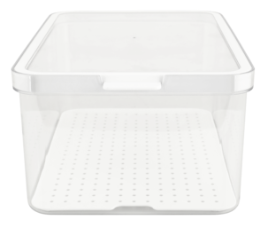 Stapelbar matförvaring i plast med lock