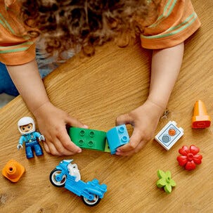 LEGO Duplo Town Blå polismotorcykel 10471, från 2 år