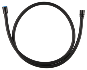 Svart duschslang med ½-tums anslutning, 150 cm