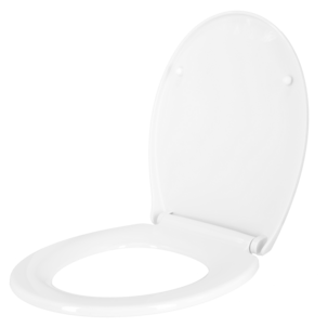 Mjukstängande toalettsits universal plast, vit