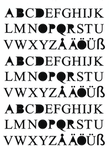 Självhäftande siffror och bokstäver