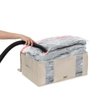 Vakuumpåse med förvaringslåda, stapelbar