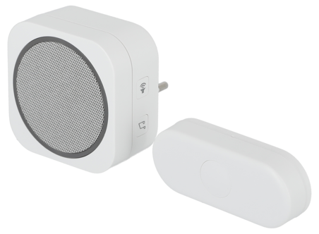 Trådlös dörrklocka med tryckknapp, plug in, 230 V