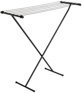 Pieni pyykkiteline ulos tai sisälle, musta