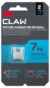 3M Claw tavelkrok för gipsvägg, 7 kg