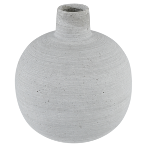 Liten rund vas 15 cm, grå