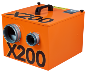 Drybox X200 luftavfuktare källare, krypgrund, vind, 100 m2