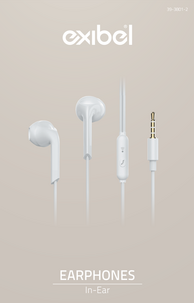 Exibel in ear-hörlurar med sladd och mikrofon 3,5 mm