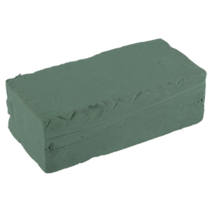 Blomsterskum block 23x11x7,5 cm mörkgrön