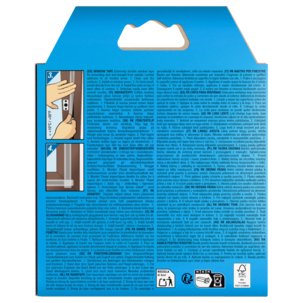 RK fönstertejp 25 mm x 14 m, transparent tätningstejp