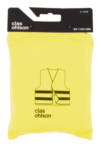 Refleksvest gul, Clas Ohlson