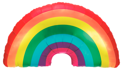 Ballong av folie, regnbåge