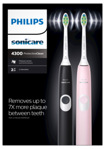 Philips Sonicare ProtectiveClean 4300 Sähköhammasharja, 2 kpl